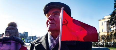 November 2017 in St. Petersburg, Kundgebung zu 100 Jahre Oktoberrevolution